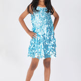 Sapphire Shimmer Shift Dress