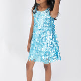 Sapphire Shimmer Shift Dress