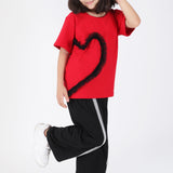 Frilled Heart Oversized Tee