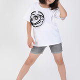 Trimmed Rose Tee