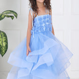 Frozen Flora Ruffled Gown