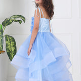 Frozen Flora Ruffled Gown