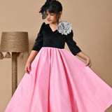 Velvet Ebony Rose Gown