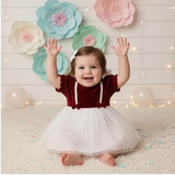 Tiny Maroon Mist Frock