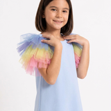 Rainbow Tulle Sleeve Dress