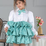 Tea Time Mint Frilly Dress