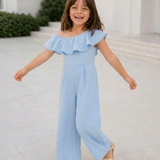 Blue Breeze Ruffles Jumpsuit