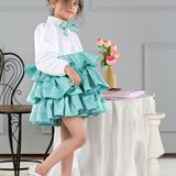 Tea Time Mint Frilly Dress