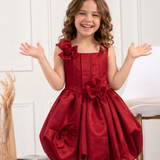 Berry Corset Balloon Frock