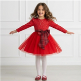 Little Miss Cherry Velvet Frock