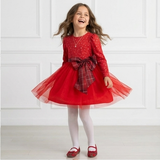 Little Miss Cherry Velvet Frock