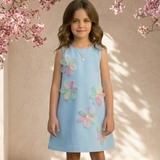 Floral Applique Tunic Dress