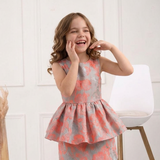 Rose Duchess Peplum Dress