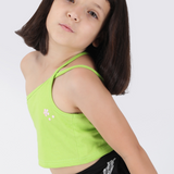 Asymmetric Beaded Green Top