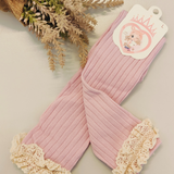 Lace Whimsy Pink Socks