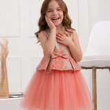 Blush Whisper Peplum Frock