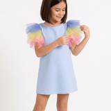 Rainbow Tulle Sleeve Dress