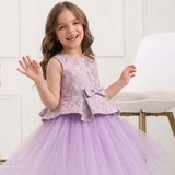 Mauve Whisper Peplum Frock