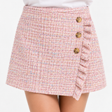 Frilled Tweed Skirt