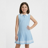 Blue Sleeveless Polo Dress