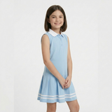 Blue Sleeveless Polo Dress