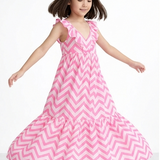 Chevron Blush Maxi Dress