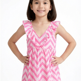 Chevron Blush Maxi Dress