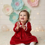 Tiny Crismson Lace Frock