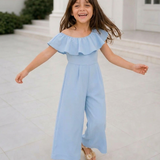 Blue Breeze Ruffles Jumpsuit