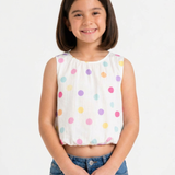Multi Polka Balloon Top