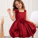Berry Corset Balloon Frock