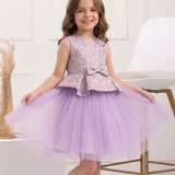 Mauve Whisper Peplum Frock