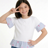 White Frill Tee