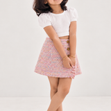 Frilled Tweed Skirt