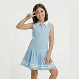 Blue Sleeveless Polo Dress