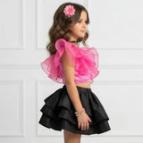 Pink Robin Skirt Set