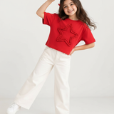 Red 3D Star Tee