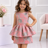 Rose Duchess Peplum Dress