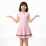 Pink Sleeveless Polo Dress