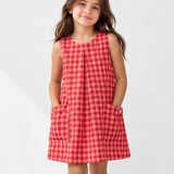 Red Gingham Pocket Dress