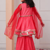 Rangrez Bandhani Sharara Set