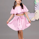Stripe Diva skirt set