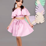 Stripe Diva skirt set