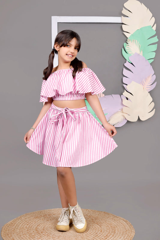 Stripe Diva skirt set