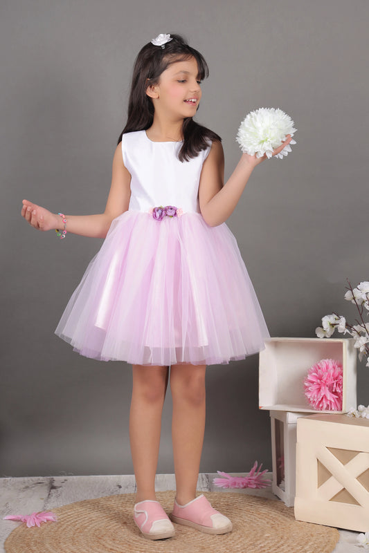 Frosted Rose Flower Dress