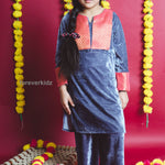 Ash Grey Brocade Suit Set