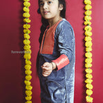 Ash Grey Brocade Suit Set