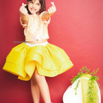 Bedazzled Yellow Skirt Set