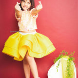 Bedazzled Yellow Skirt Set
