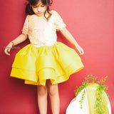 Bedazzled Yellow Skirt Set